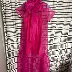 Sugar lips chiffon dress with huge back bow size small